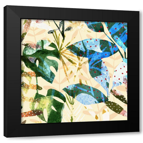 Technicolor Jungle III Black Modern Wood Framed Art Print with Double Matting by Scarvey, Emma