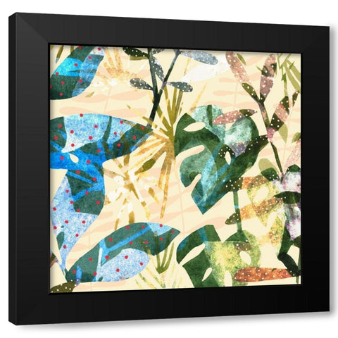 Technicolor Jungle IV Black Modern Wood Framed Art Print with Double Matting by Scarvey, Emma