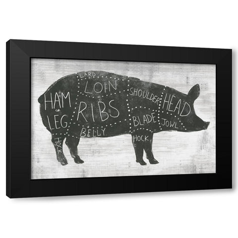 Farmhouse Butcher I Black Modern Wood Framed Art Print by Vess, June Erica