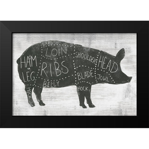 Farmhouse Butcher I Black Modern Wood Framed Art Print by Vess, June Erica
