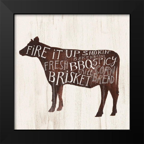 Farmhouse BBQ II Black Modern Wood Framed Art Print by Borges, Victoria
