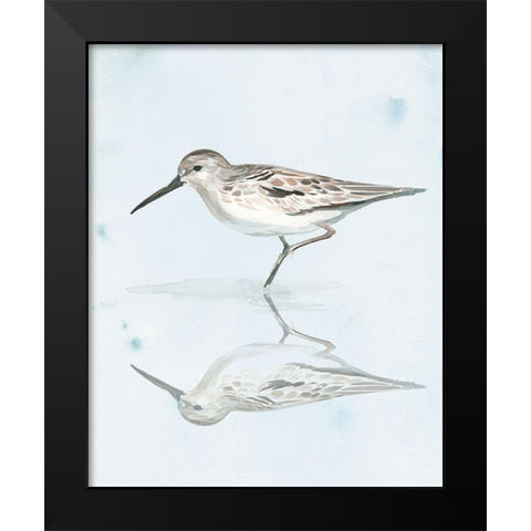 Sandpiper Reflections II Black Modern Wood Framed Art Print by Parker, Jennifer Paxton