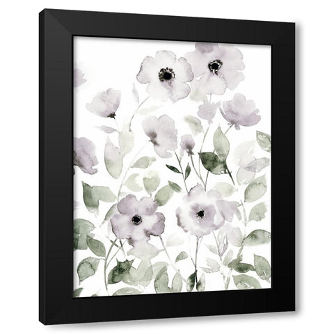 Wild Roses II Black Modern Wood Framed Art Print by Popp, Grace