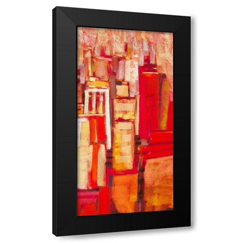 Pink City Sunrise II Black Modern Wood Framed Art Print with Double Matting by Gardner, Jennifer