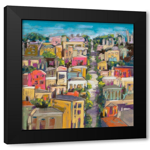 City Color II Black Modern Wood Framed Art Print by Gardner, Jennifer