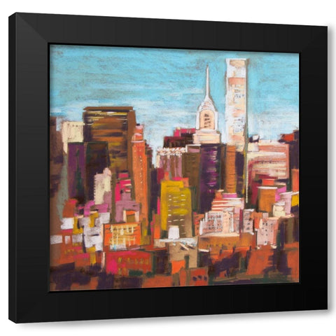 City Color III Black Modern Wood Framed Art Print by Gardner, Jennifer