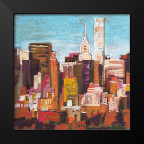 City Color III Black Modern Wood Framed Art Print by Gardner, Jennifer