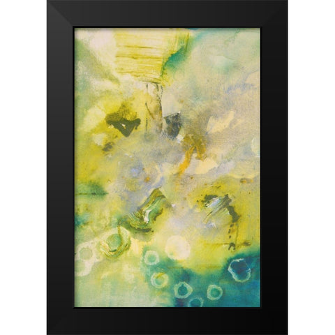 Turquoise Flow II Black Modern Wood Framed Art Print by Gardner, Jennifer
