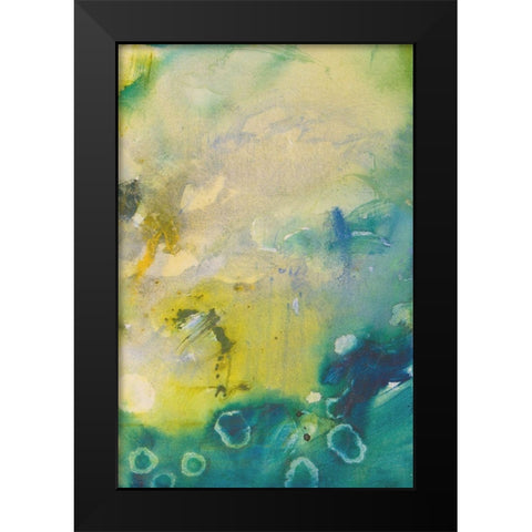 Turquoise Flow III Black Modern Wood Framed Art Print by Gardner, Jennifer