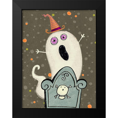 Happy Haunting III Black Modern Wood Framed Art Print by Eisner, Viv