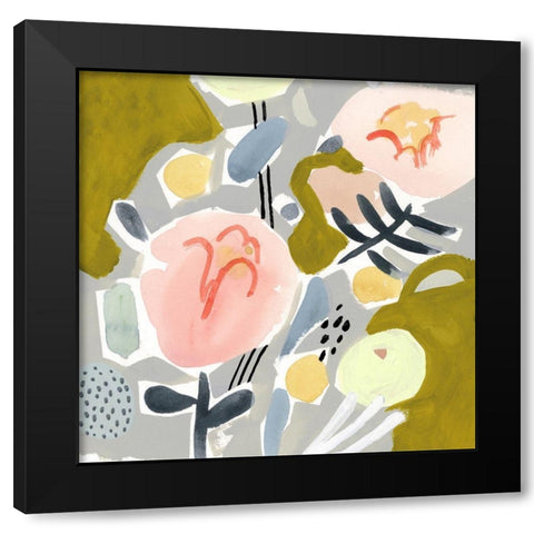 Honeydew Twist I Black Modern Wood Framed Art Print with Double Matting by Borges, Victoria