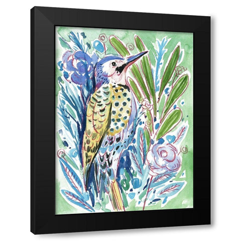 Tropical Portrait III Black Modern Wood Framed Art Print with Double Matting by Wang, Melissa