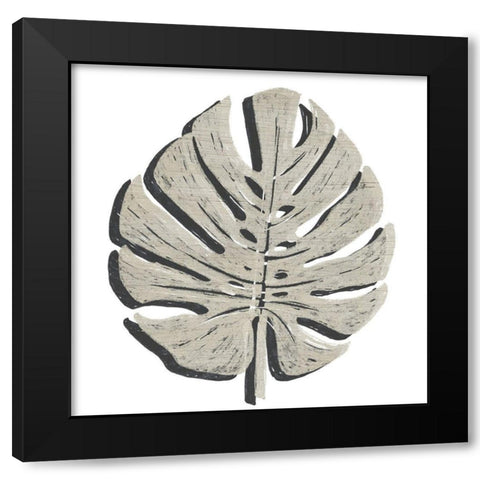 Cut Paper Palms I Black Modern Wood Framed Art Print with Double Matting by Vess, June Erica