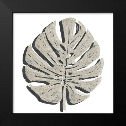 Cut Paper Palms I Black Modern Wood Framed Art Print by Vess, June Erica