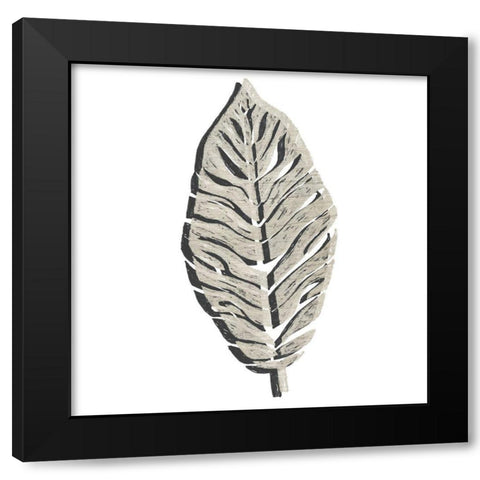 Cut Paper Palms II Black Modern Wood Framed Art Print with Double Matting by Vess, June Erica