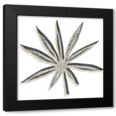 Cut Paper Palms III Black Modern Wood Framed Art Print with Double Matting by Vess, June Erica