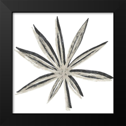 Cut Paper Palms III Black Modern Wood Framed Art Print by Vess, June Erica