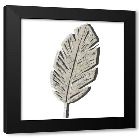 Cut Paper Palms V Black Modern Wood Framed Art Print by Vess, June Erica