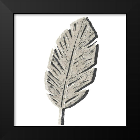 Cut Paper Palms V Black Modern Wood Framed Art Print by Vess, June Erica