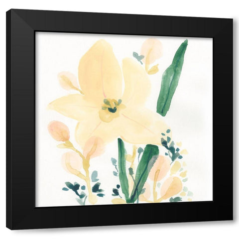 Garden Essence II Black Modern Wood Framed Art Print by Vess, June Erica
