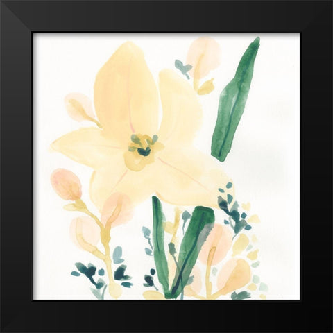 Garden Essence II Black Modern Wood Framed Art Print by Vess, June Erica