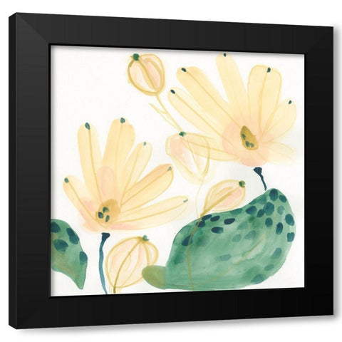 Garden Essence IV Black Modern Wood Framed Art Print by Vess, June Erica