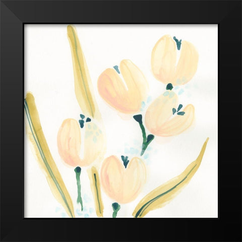 Garden Essence V Black Modern Wood Framed Art Print by Vess, June Erica