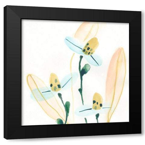 Garden Essence VII Black Modern Wood Framed Art Print with Double Matting by Vess, June Erica