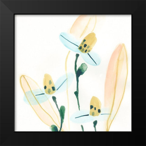 Garden Essence VII Black Modern Wood Framed Art Print by Vess, June Erica