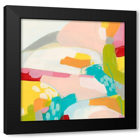 Chroma I Black Modern Wood Framed Art Print by Vess, June Erica