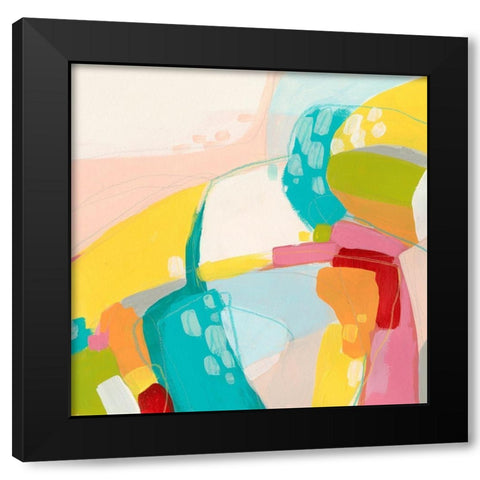 Chroma III Black Modern Wood Framed Art Print by Vess, June Erica
