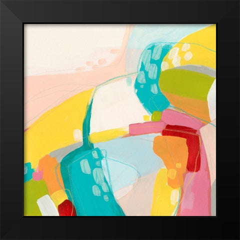 Chroma III Black Modern Wood Framed Art Print by Vess, June Erica