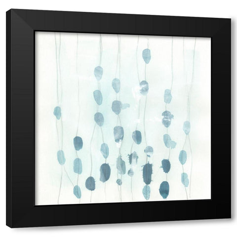 Indigo Threads I Black Modern Wood Framed Art Print with Double Matting by Vess, June Erica