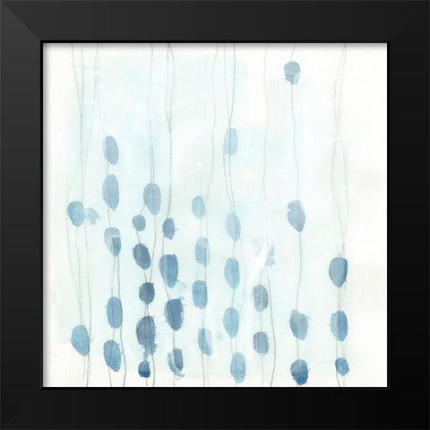 Indigo Threads II Black Modern Wood Framed Art Print by Vess, June Erica