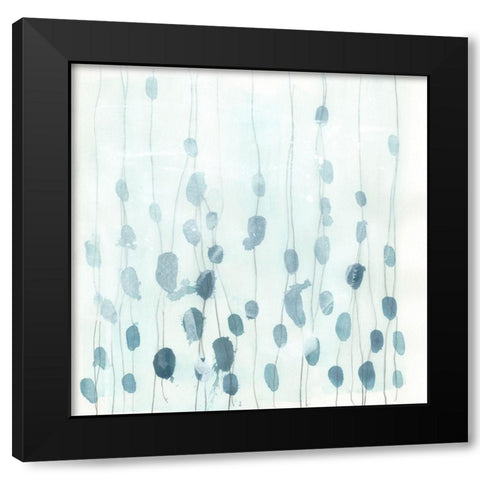 Indigo Threads III Black Modern Wood Framed Art Print with Double Matting by Vess, June Erica