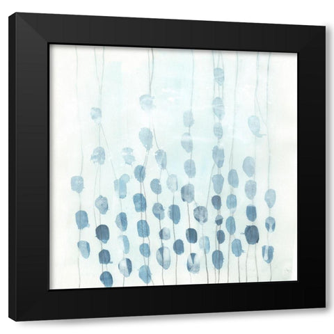 Indigo Threads IV Black Modern Wood Framed Art Print by Vess, June Erica