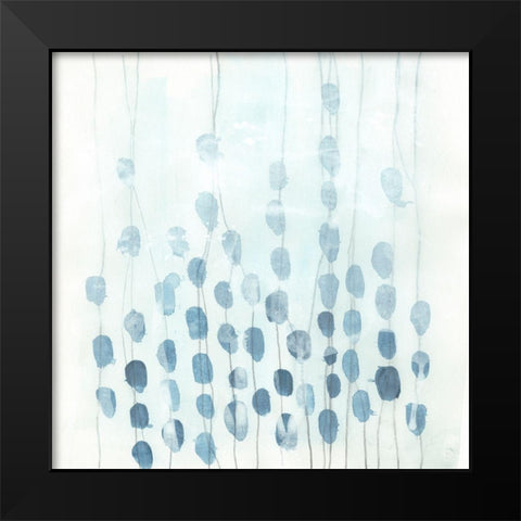 Indigo Threads IV Black Modern Wood Framed Art Print by Vess, June Erica