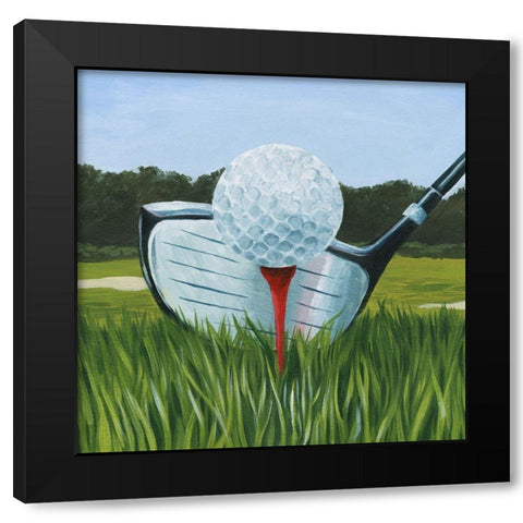 Tee Off I Black Modern Wood Framed Art Print with Double Matting by Popp, Grace