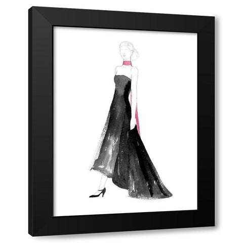 Black Dress II Black Modern Wood Framed Art Print with Double Matting by Ludwig, Alicia