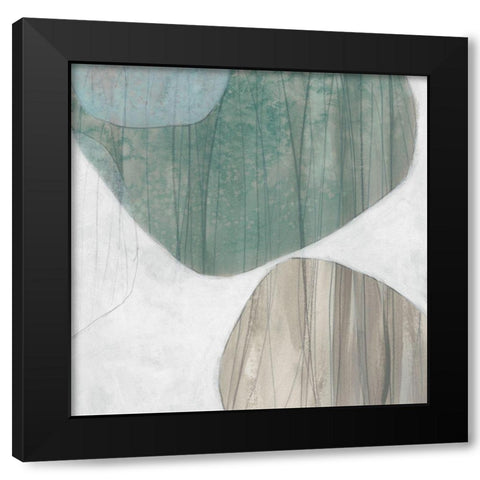 Waterstone I Black Modern Wood Framed Art Print by Vess, June Erica