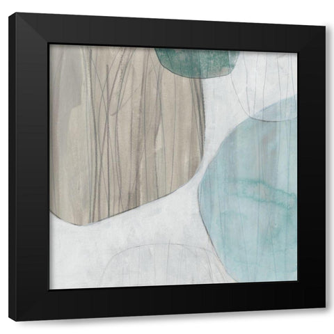 Waterstone III Black Modern Wood Framed Art Print with Double Matting by Vess, June Erica