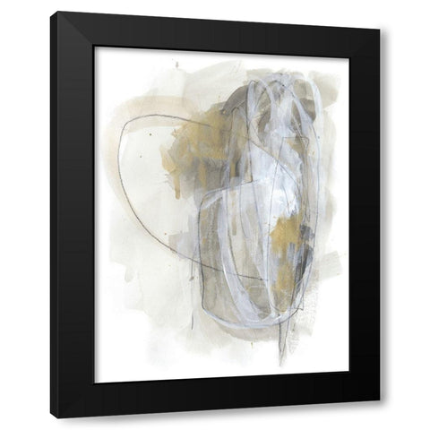 Turbulent II Black Modern Wood Framed Art Print with Double Matting by Vess, June Erica