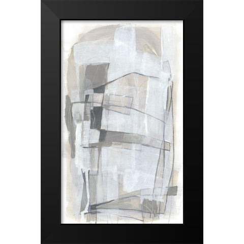 Verticality I Black Modern Wood Framed Art Print by Vess, June Erica