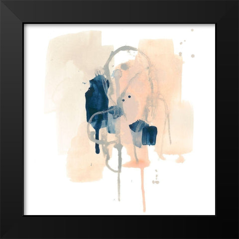 Azurite IV Black Modern Wood Framed Art Print by Vess, June Erica