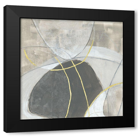 Embellished Rock Garden I Black Modern Wood Framed Art Print with Double Matting by Vess, June Erica