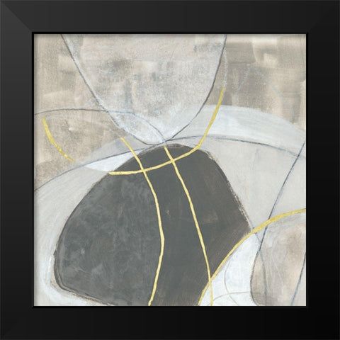 Embellished Rock Garden I Black Modern Wood Framed Art Print by Vess, June Erica