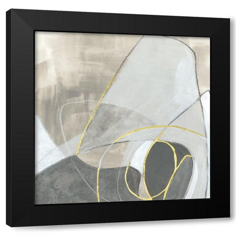 Embellished Rock Garden II Black Modern Wood Framed Art Print by Vess, June Erica