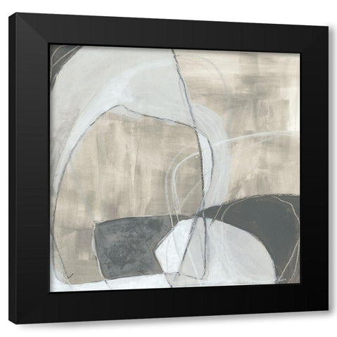Rock Garden III Black Modern Wood Framed Art Print with Double Matting by Vess, June Erica