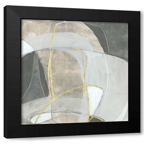 Embellished Rock Garden IV Black Modern Wood Framed Art Print with Double Matting by Vess, June Erica