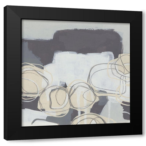 Granite Rose I Black Modern Wood Framed Art Print with Double Matting by Vess, June Erica